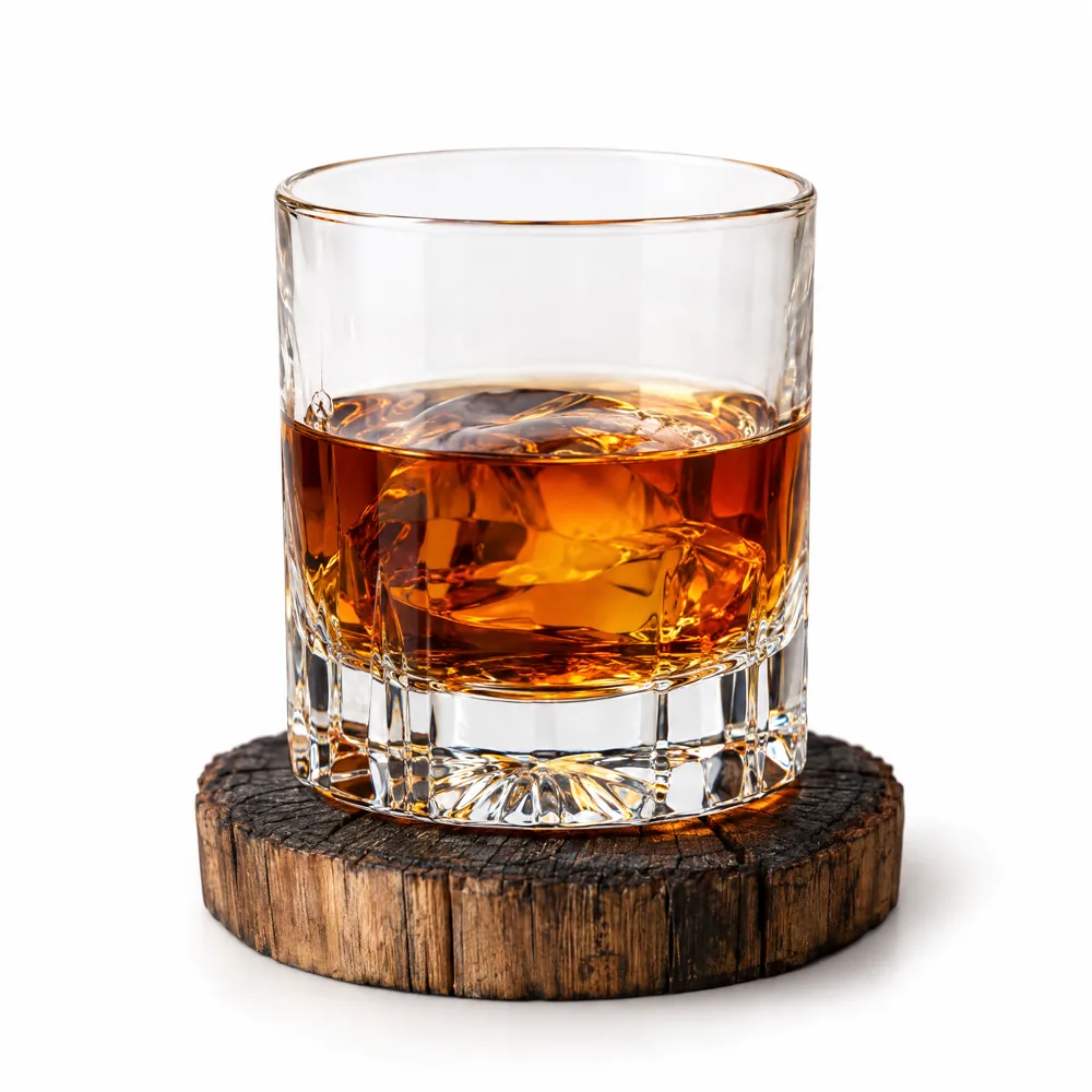 Charred American oak barrel staves.